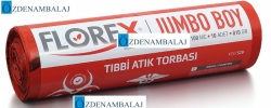 TIBBİ ATIK BASKILI JUMBO BOY ÇÖP TORBASI C KATLAMA KOD : 529 - 4