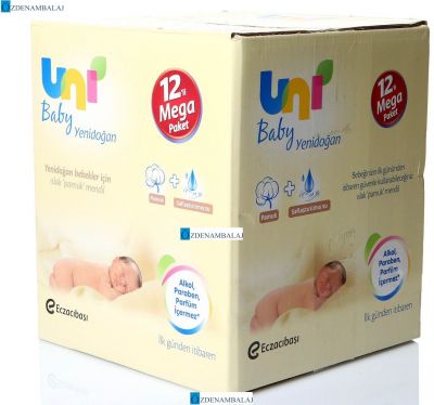 UNİ BABY ISLAK PAMUK MENDİL YENİ DOĞAN 40'ADET - 1