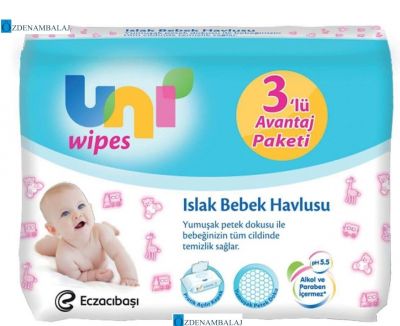 UNİWİPES ISLAK HAVLU 3 X 64’LÜ - 1