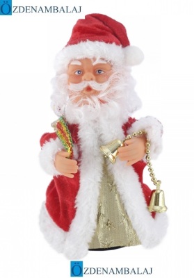 YÜRÜYEN ŞARKI SÖYLEYEN NOEL BABA 22 CM - 2