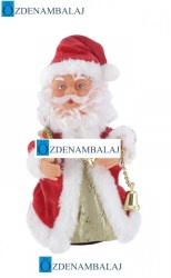 YÜRÜYEN ŞARKI SÖYLEYEN NOEL BABA 22 CM - 3